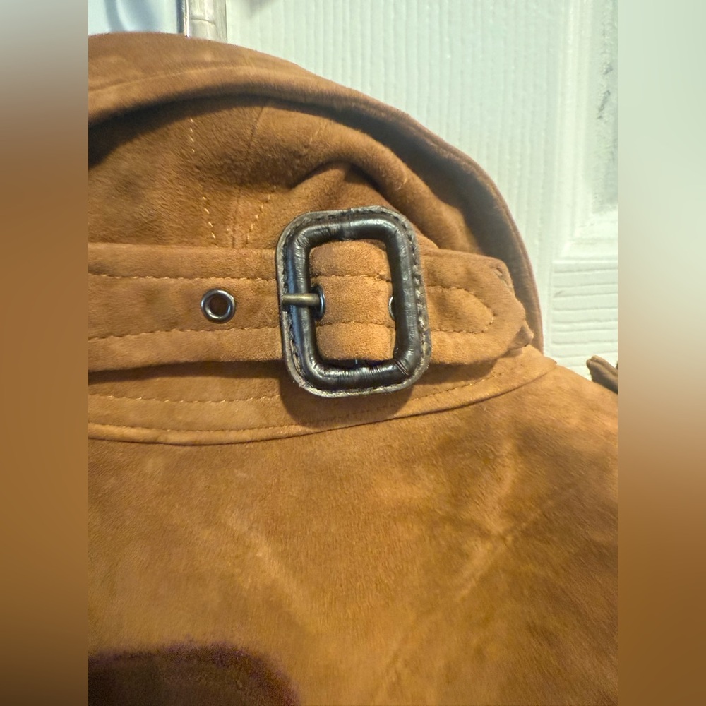 Banana Republic Timeless Suede Trench Coat - Picture 6 of 8